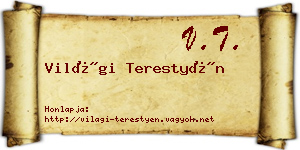 Világi Terestyén névjegykártya